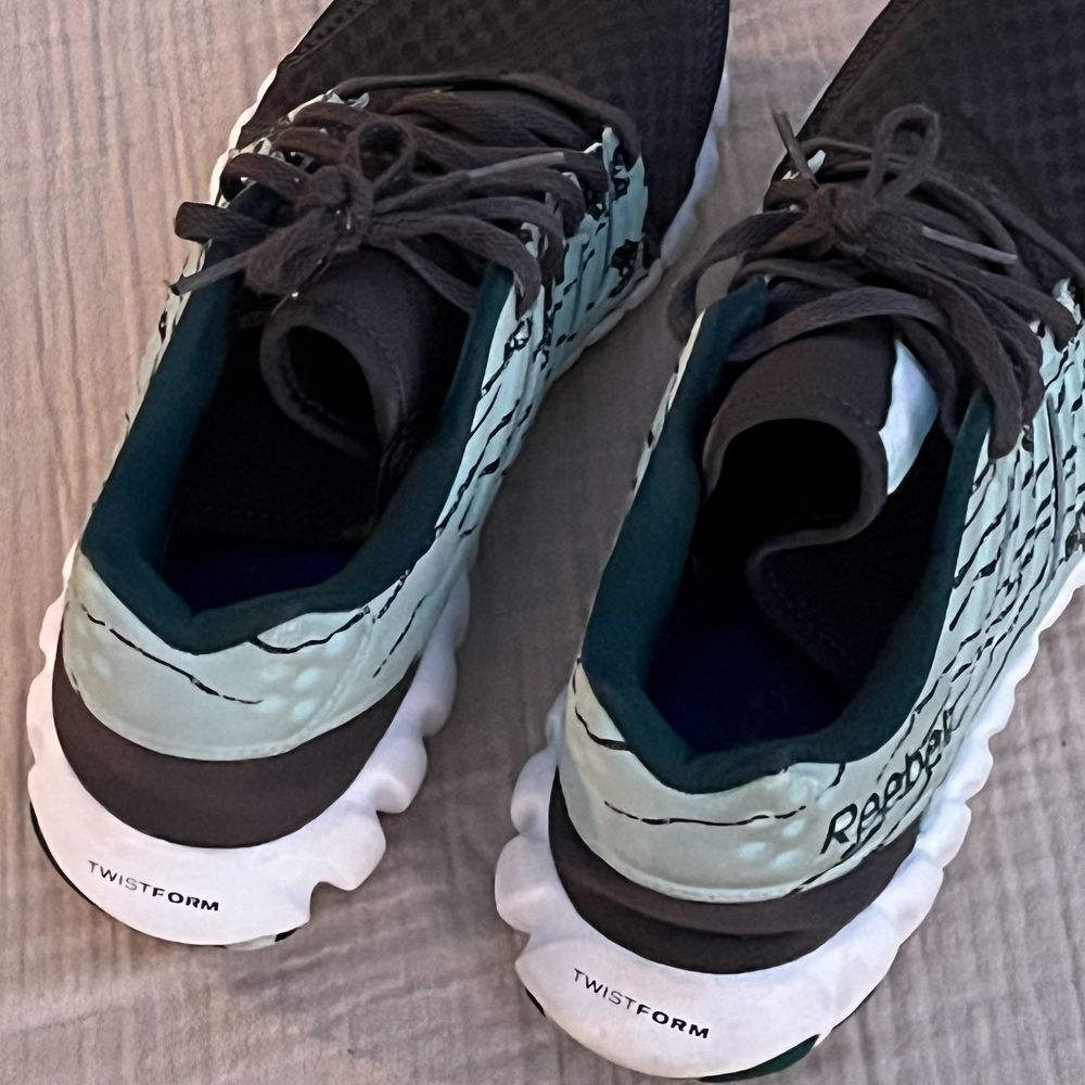 Reebok Twistform Athletic Sneakers Black Mint Pattern Running Training Shoes 8.5 - Picture 10 of 11